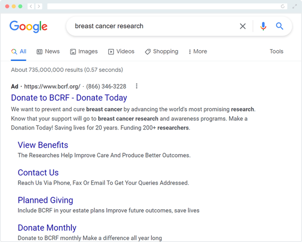 Getting Attention-Care2-Google Ad Grants for Nonprofits 10 Tips For Keywords-Breast Cancer Research