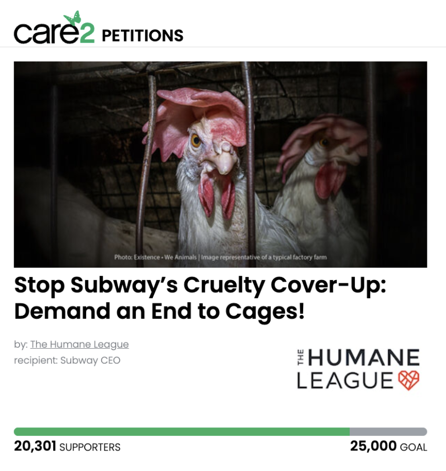 Humane League and Care2 Petition